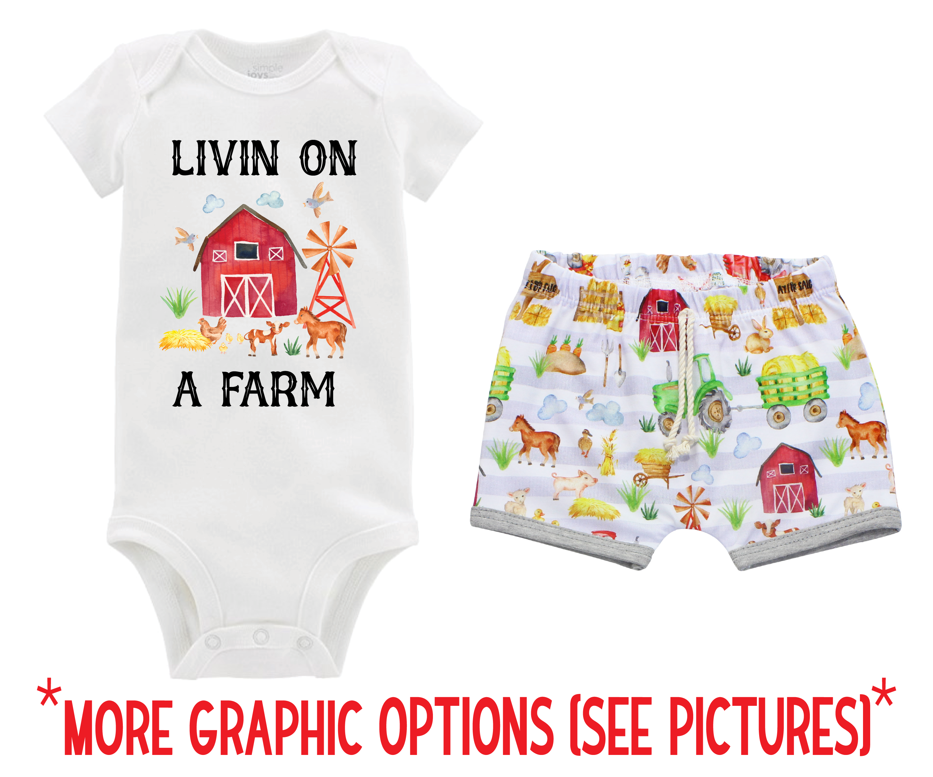 Farm Boy Toddler Short Outfit
