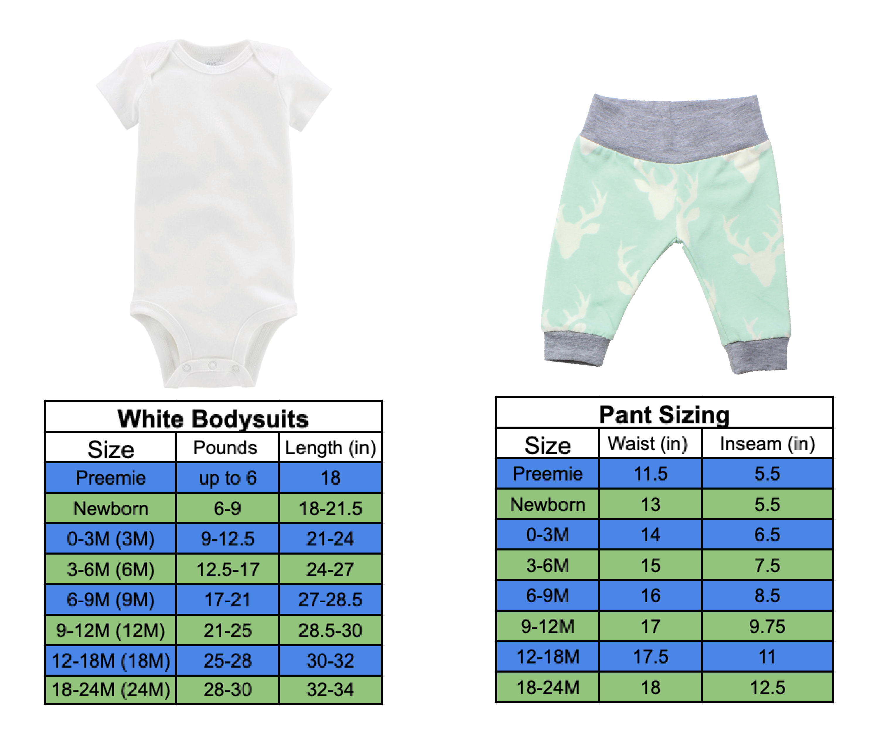Mint Deer Unisex Baby Outfit