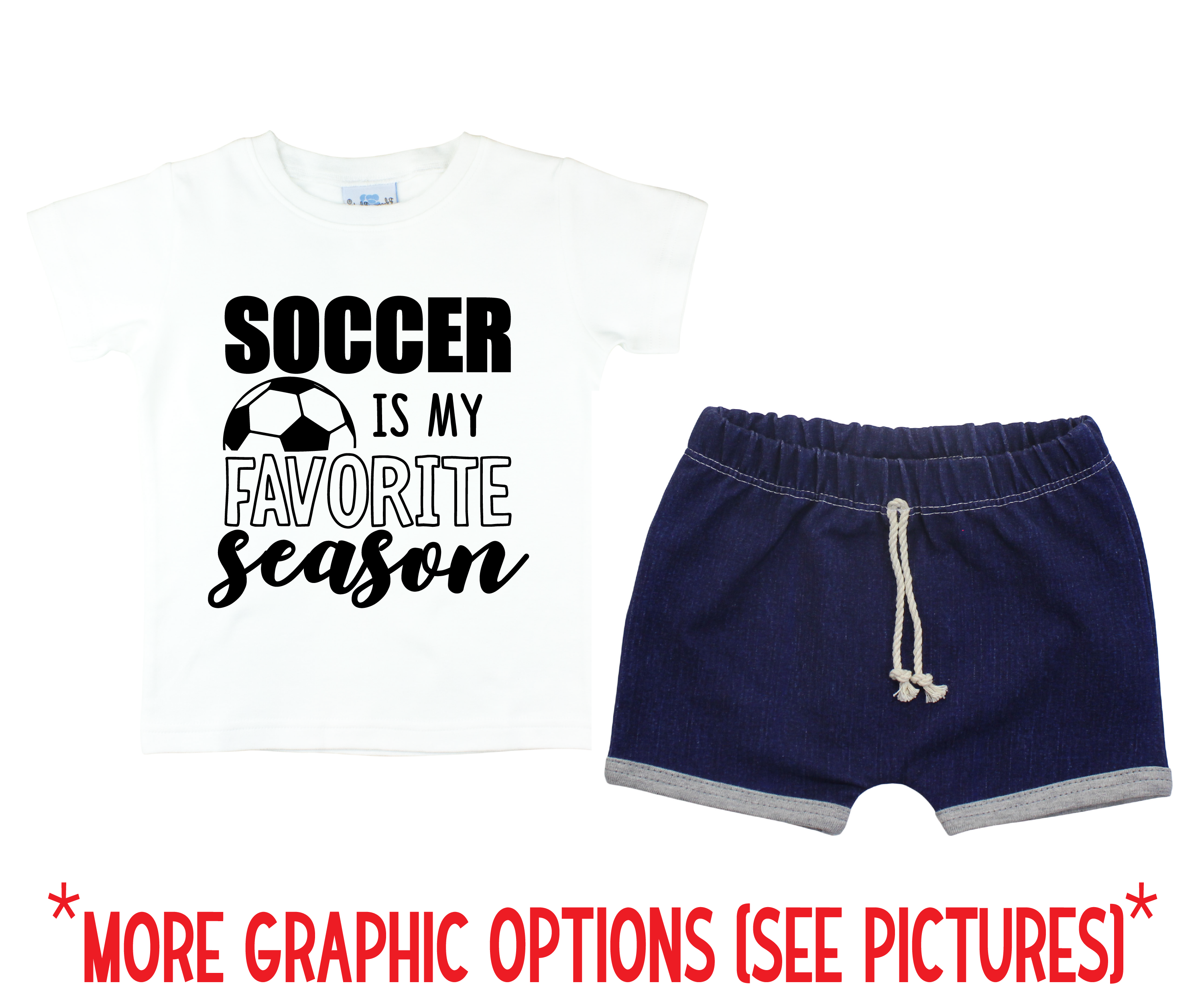 Unisex Gray Soccer Denim Short Outfit