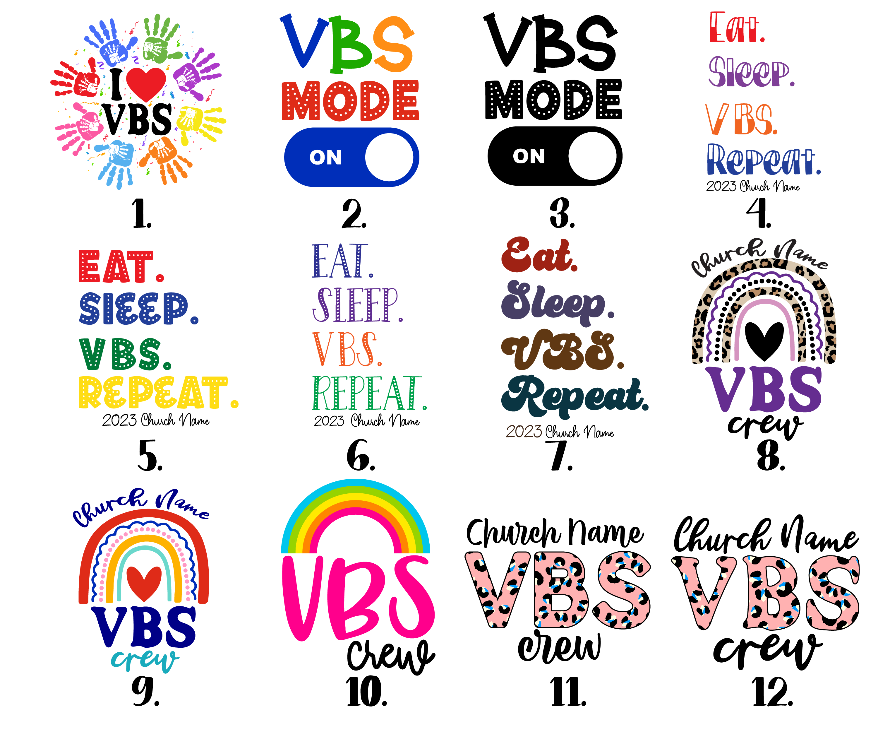 VBS Custom Church Name Vacation Bible School Team Shirts