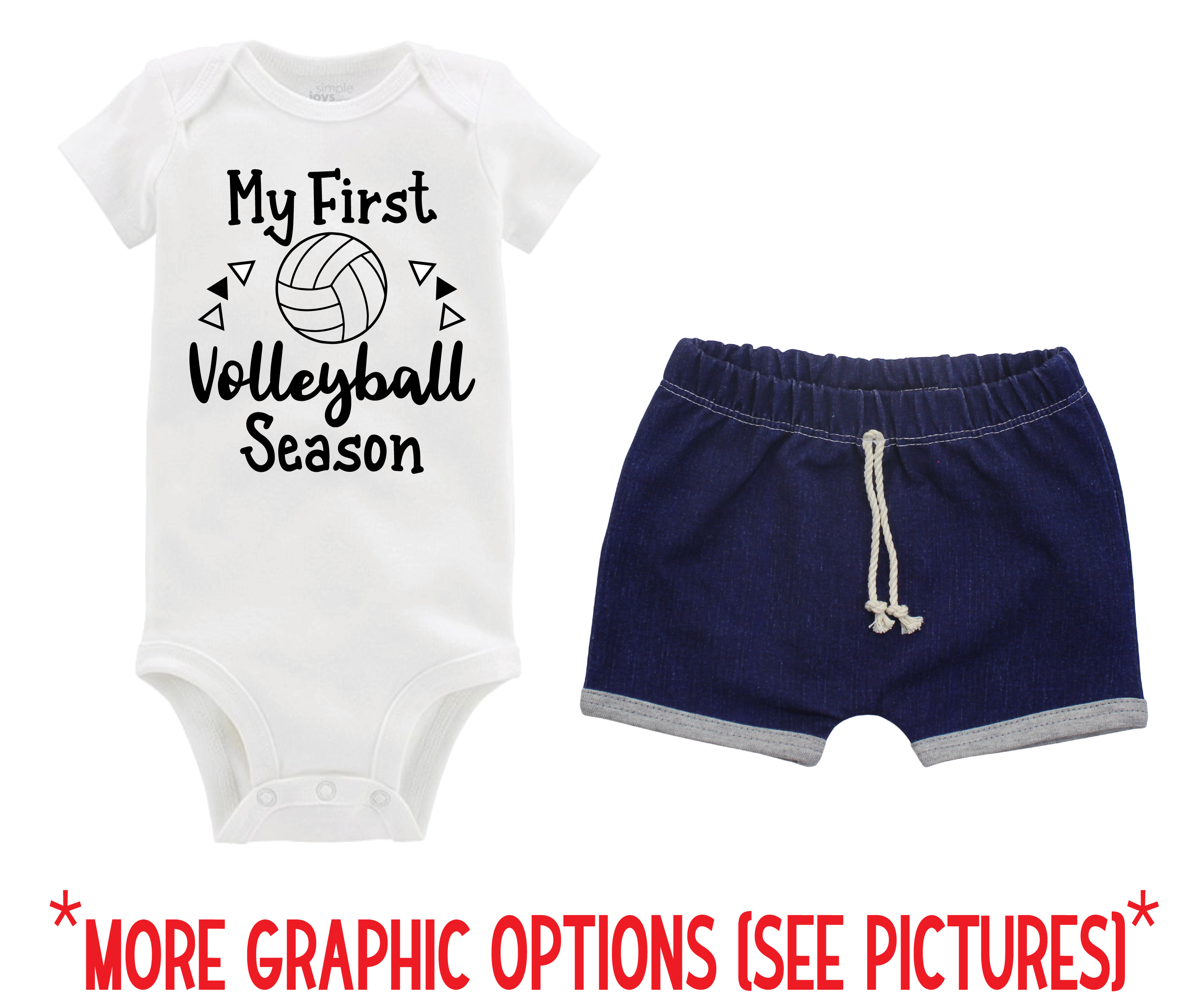Unisex Gray Volleyball Denim Short Outfit
